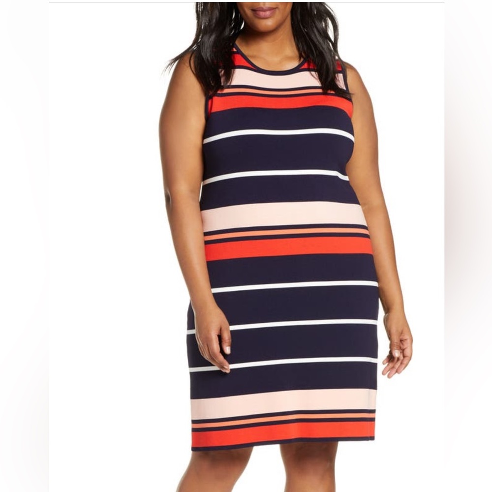 Eliza J striped sleeveless dress NWT
